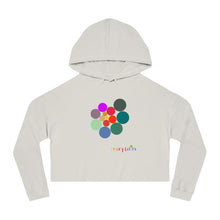 Load image into Gallery viewer, CRAZY COLORS ALL IN ONE WOMEN'S CROPPED HOODED SWEATSHIRT