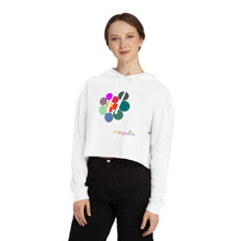 Load image into Gallery viewer, CRAZY COLORS ALL IN ONE WOMEN'S CROPPED HOODED SWEATSHIRT