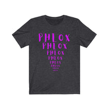 Load image into Gallery viewer, CRAZY COLORS FENNEL PHLOX UNISEX JERSEY SHORT SLEEVE TEE