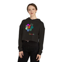 Load image into Gallery viewer, CRAZY COLORS ALL IN ONE WOMEN'S CROPPED HOODED SWEATSHIRT