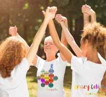 Load image into Gallery viewer, CRAZY COLORS ALL IN ONE HEXAGON COMFY T SHIRT