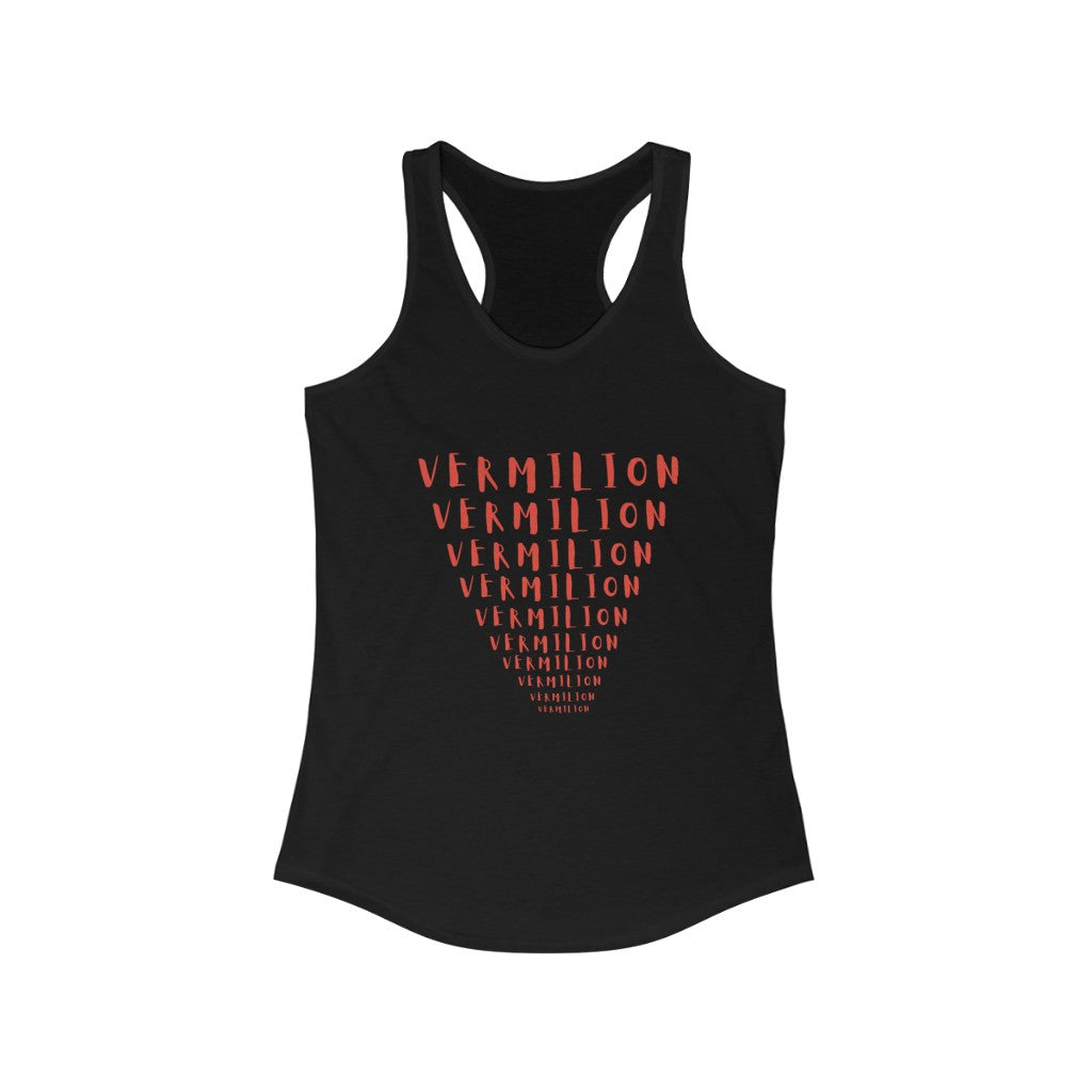 CRAZY COLORS VERMILION WOMEN'S IDEAL RACERBACK TANK