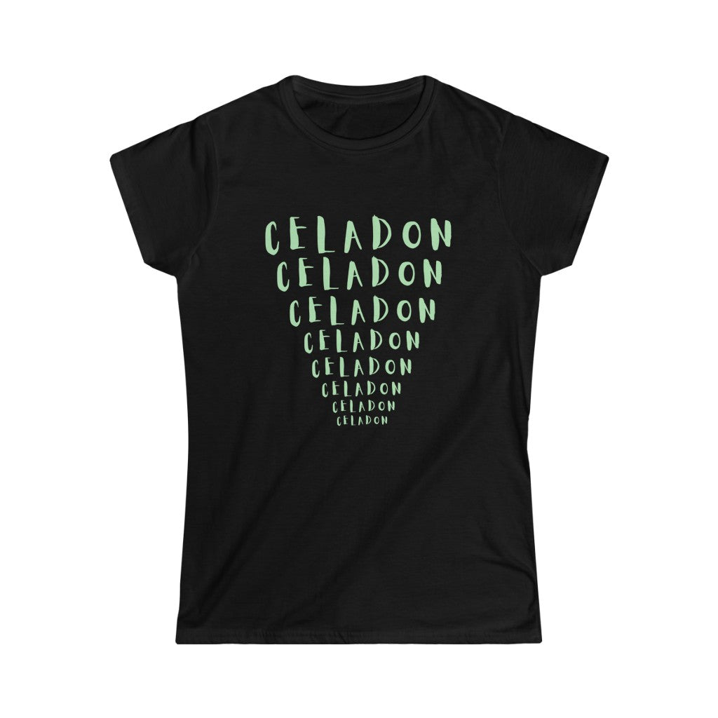 CRAZY COLORS CELADON WOMEN'S SOFTSTYLE TEE