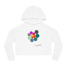 Load image into Gallery viewer, CRAZY COLORS ALL IN ONE WOMEN&#39;S CROPPED HOODED SWEATSHIRT
