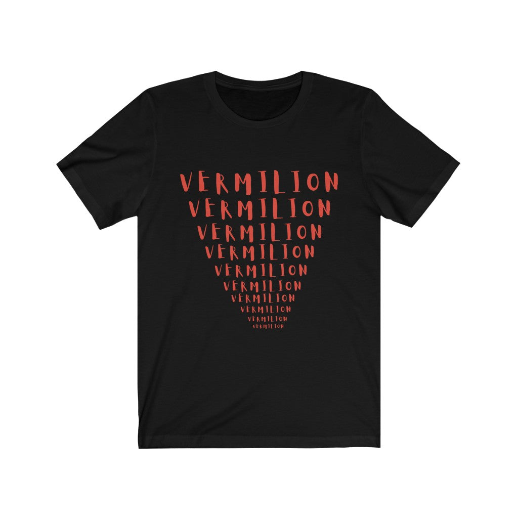 CRAZY COLORS FENNEL VERMILION UNISEX JERSEY SHORT SLEEVE TEE