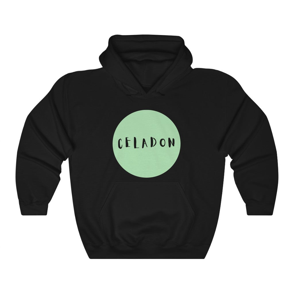 CRAZY COLORS CELADON UNISEX HOODED SWEATSHIRT