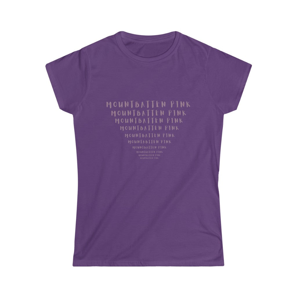 CRAZY COLORS MOUNTBATTEN PINK WOMEN'S SOFTSTYLE TEE