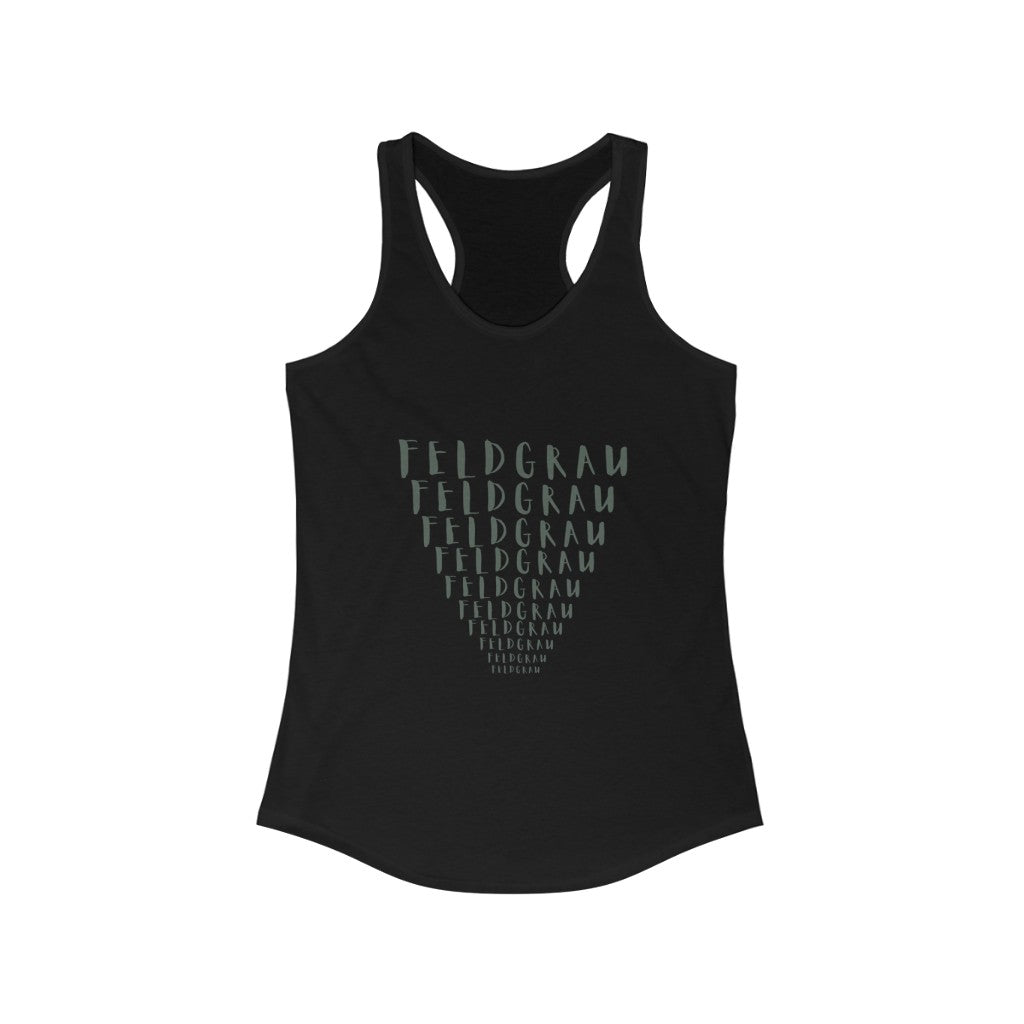 CRAZY COLORS FELDGRAU WOMEN'S IDEAL RACERBACK TANK