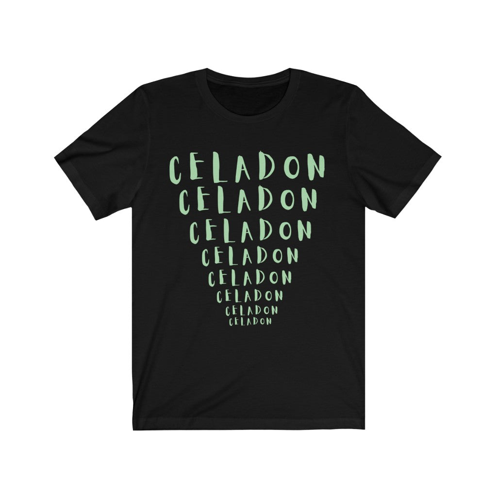 CRAZY COLORS FENNEL CELADON UNISEX JERSEY SHORT SLEEVE TEE