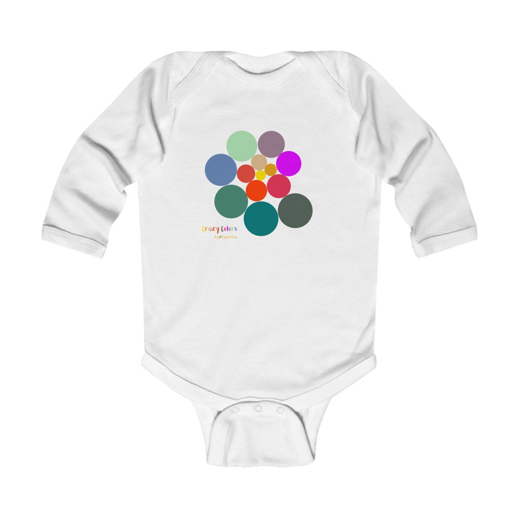 Crazy Colors long sleeve onesie