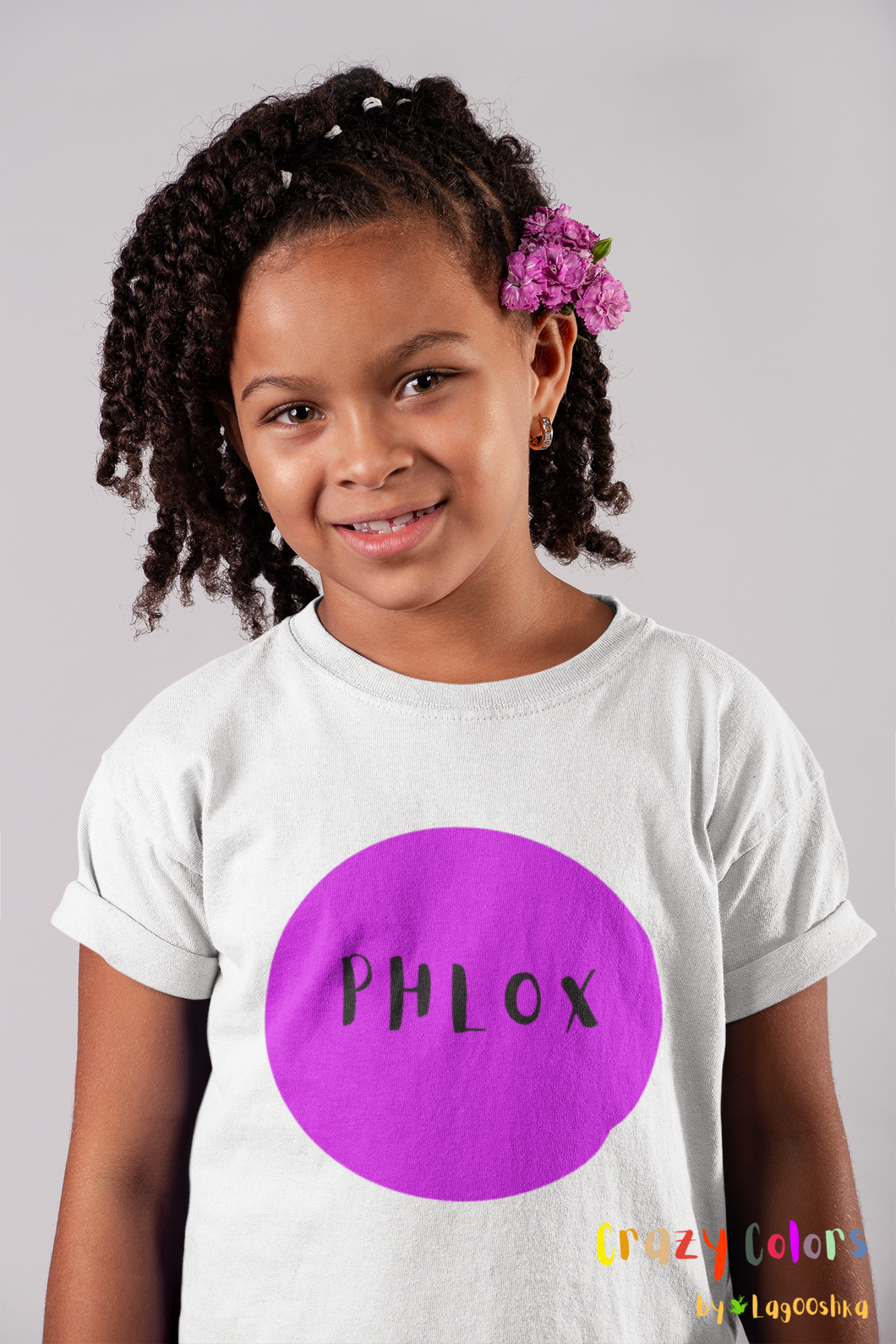 CRAZY COLORS PHLOX KIDS T SHIRT